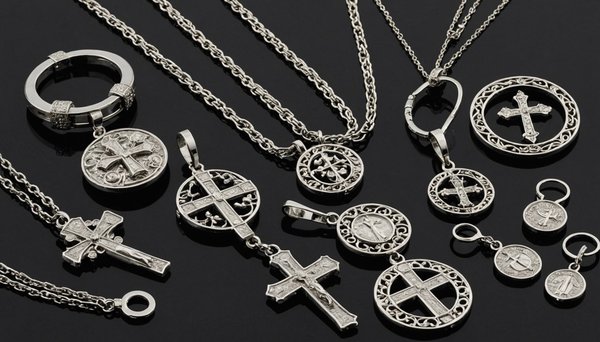 Bijoux laudaris : pièces chrétiennes en argent et acier inoxydable